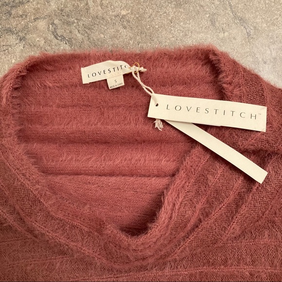 NWT! - LoveStitch | Blissful Fuzzy Ribbed Boatneck - Picture 8 of 10